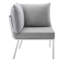 Ensemble modulaire d'extérieur en aluminium 4 pièces avec fauteuil et table Riverside-1554976169