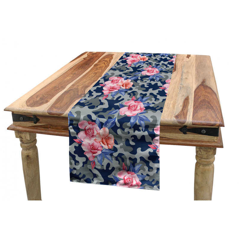 Camo Floral Table Runner, 120" x 16"