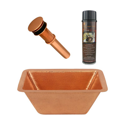 Premier Copper Products BSP5_LRECPC-P Bathroom Sink And Drain Package
