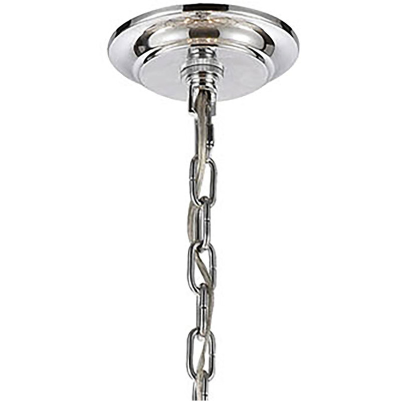 Murana 13 - Light Steel Tiered Chandelier, Polished Chrome, Smoke, 40” Length x 40” Width x 48” Height