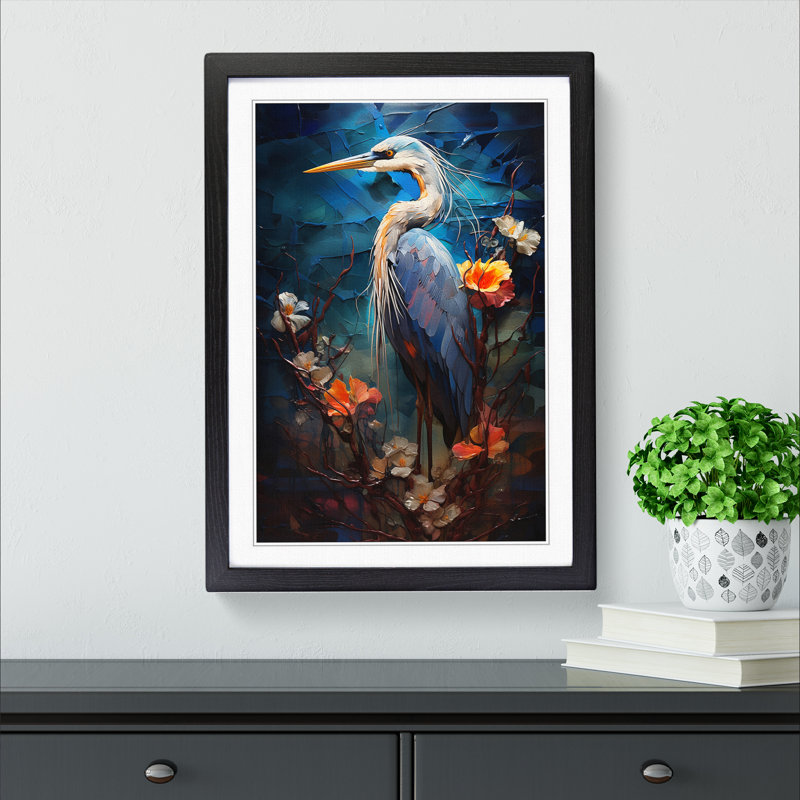 Heron Orphism - Framed Print