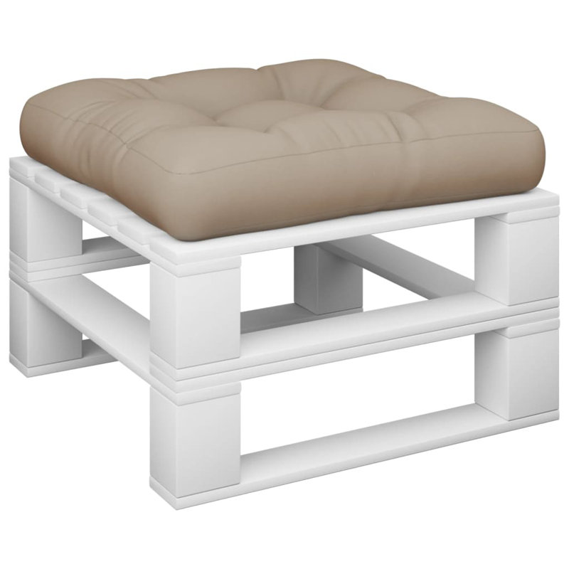 vidaXL Pallet Cushion Taupe 100% polyester 23.6 x 23.6 x 4.7 in, 23.6" H x 23.6" W x 4.7" D, Taupe