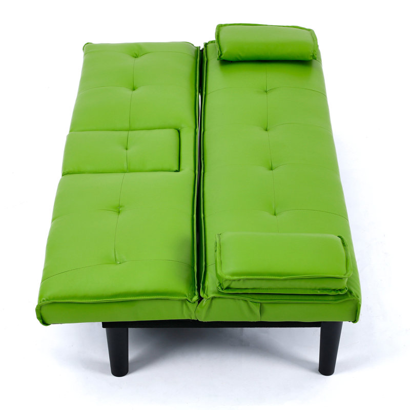 Lit de 67 pouces avec conception pliable et porte-gobelet pour porte de chambre d'amis, adaptable à différents styles de meubles
