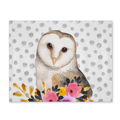 Beautiful Owl Gray Polyester Placemat - Bedroom Home Decor