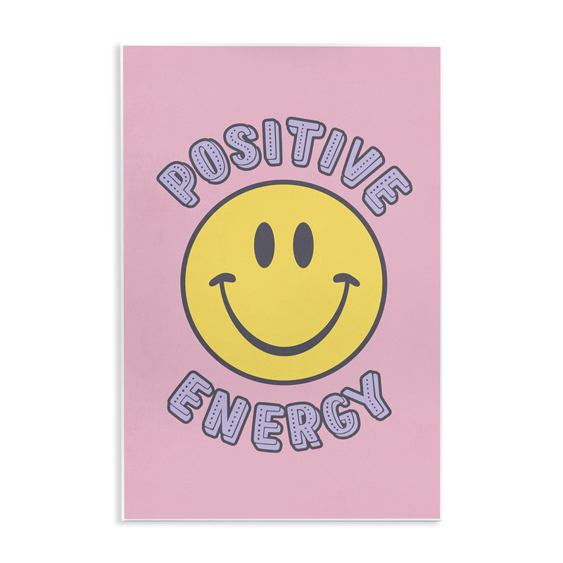 Art mural positif "Smiley" par Nataly White, H 15 po x l 10 po