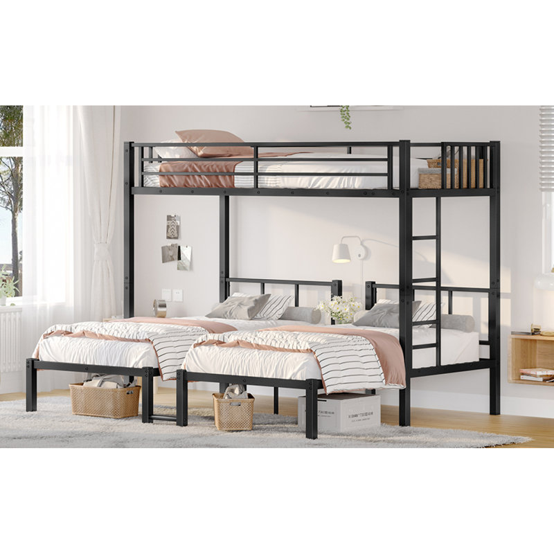 Cadre de lit moderne pour lit simple superposé simple sur 3 lits simples
