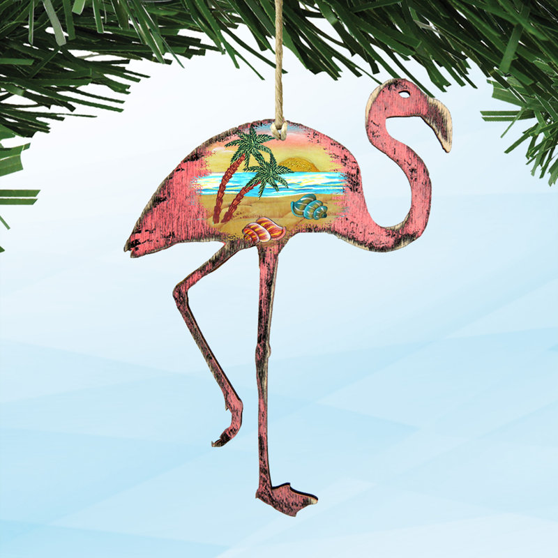 Ornement suspendu Tidaholm Flamingo