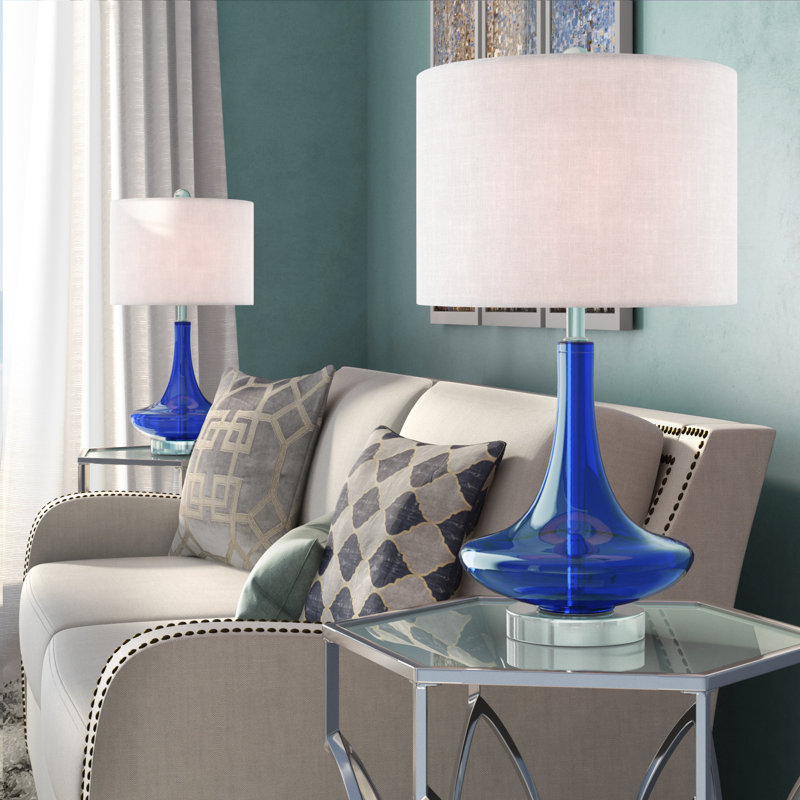 Filion Glass Table Lamp, Cobalt Blue