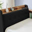 Lit de jour simple à hauteur ajustable en velours avec tête de lit à rangement et chargement sans fil, lit de jour multifonctionnel avec lit gigogne et lumières DEL, noir-1624505375