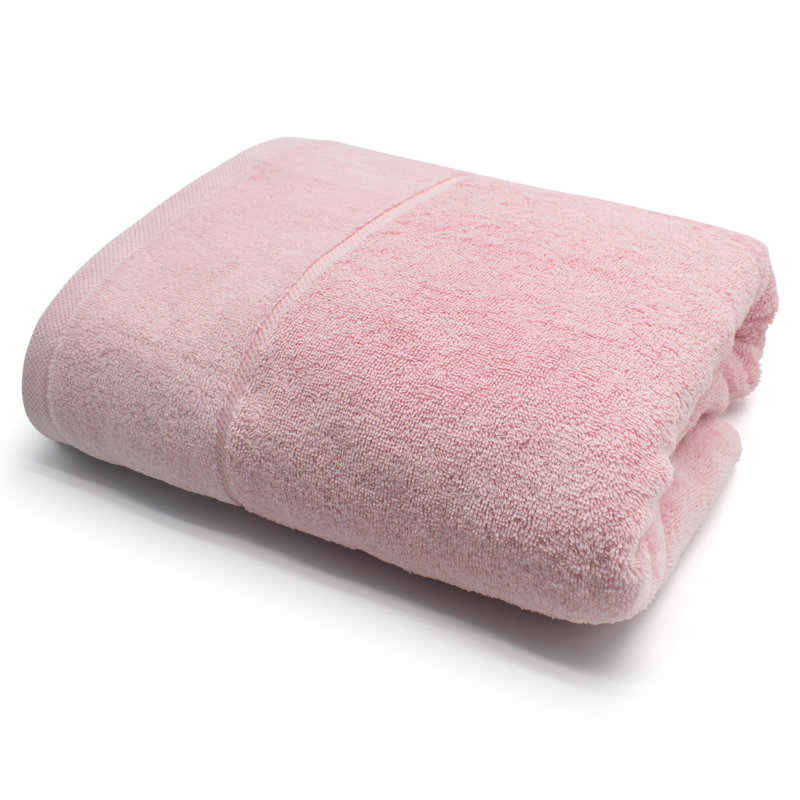 Plush Velour 450gsm Super Absorbent Cotton Bath Towel, Pink