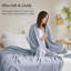 Couverture pour lit simple en rayonne de bambou bleu clair-111619982-111619983