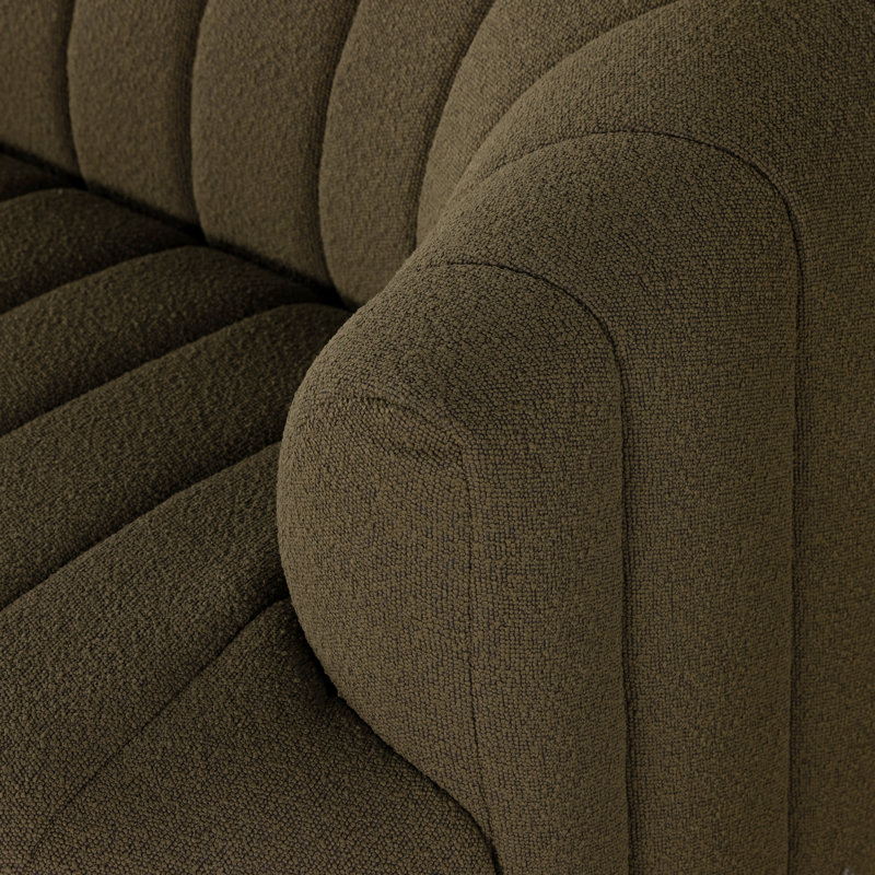 Elliana Sofa, Fiqa Boucle Olive 100% Polyester