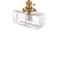 Mid-century Vintage Square Hammered Glass Pendant with Textured Shade