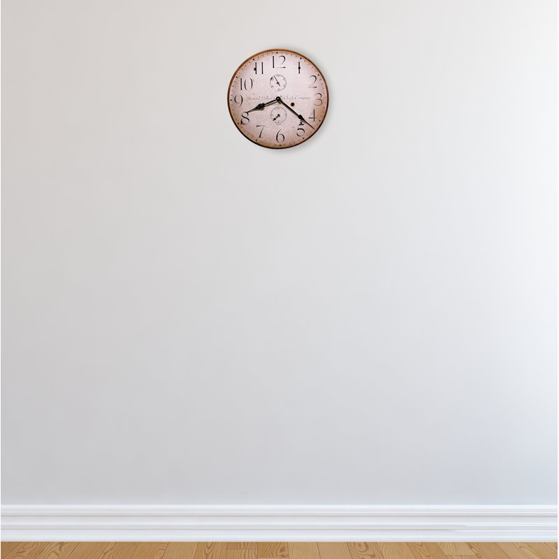 Wood Wall Clock, 46cm H x 46cm W x 4.45cm D
