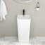 Lavabo sur pied rectangulaire en céramique 33 pièces de 33 po de hauteur et 16 po avec trop-plein