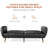Caiya Single 81'' Faux Leather Convertible Sofa-168846052