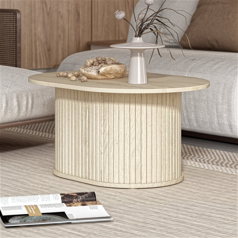 Table basse de salon oblongue moderne de 31 po Aurel, Chêne d'Oslo
