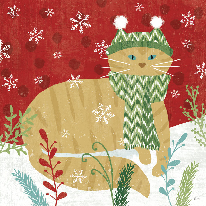 " Purrfect Holiday III ", 36" H x 36" W x 1.25" D