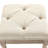 HOMCOM 16" Vintage Ottoman, Tufted Foot Stool With Upholstered Seat, Rustic Wood Legs For Bedroom, Living Room, Beige