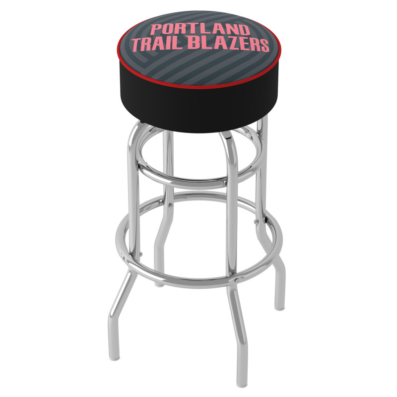 Swivel Upholstered Counter Stool with Metal Frame