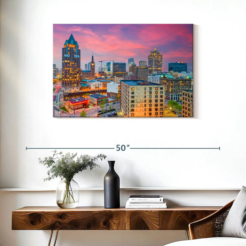 Sirci, paysage pittoresque de Milwaukee, H 24 po x l 36 po