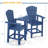 Vevey Patio Stools Adirondack Arm - Outdoor Bar Chairs HDPE