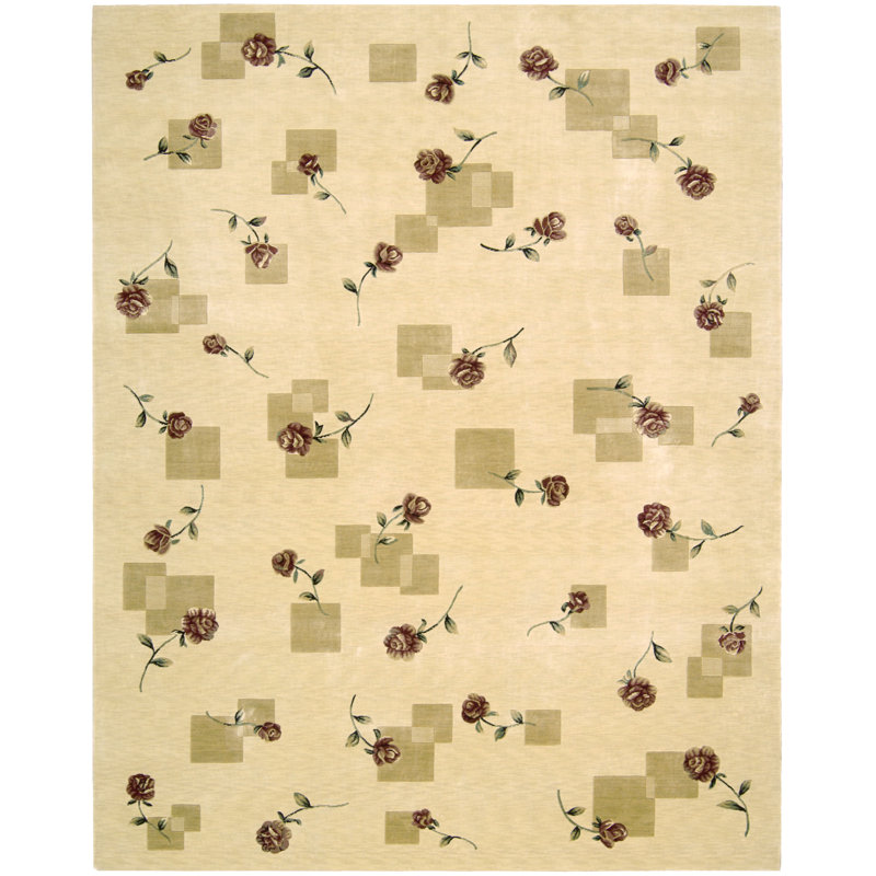 Gulmira Beige Contemporary Rug, 5'6" x 7'5" Rectangle