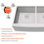 Évier de cuisine à tablier frontal en acier inoxydable de calibre 16 avec cuve double 36 pouces Blenzia 36 po x 21 po x 10 po