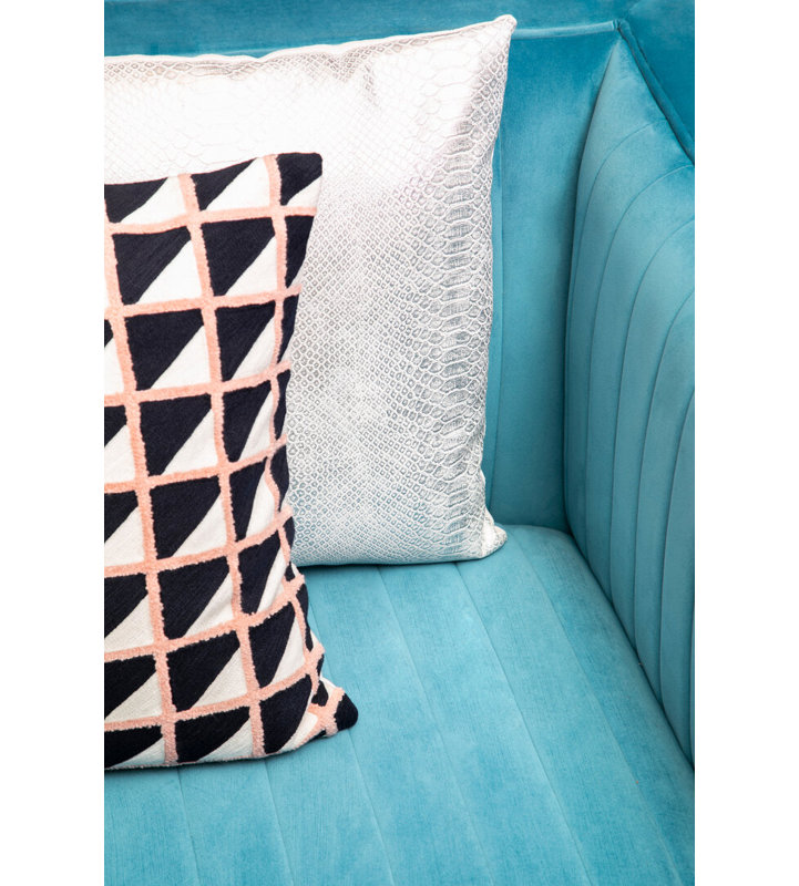 Velvet Sofa, Light Blue