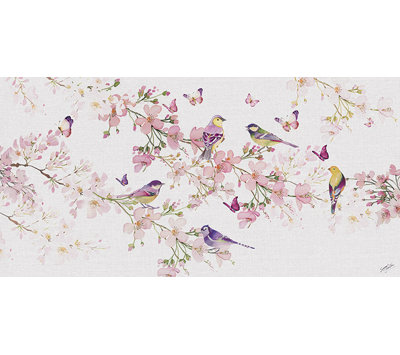 Birds And Blossom - Wrapped Canvas Print