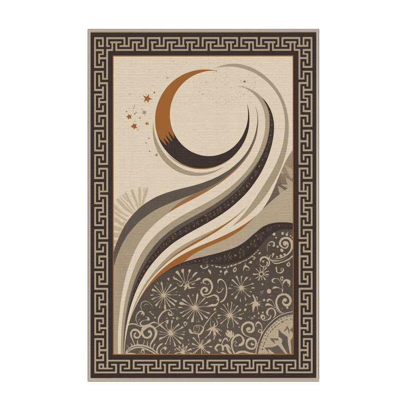 Tapis moelleux moelleux moelleux moelleux et luxueux brun et beige, 2 pi x 3 pi
