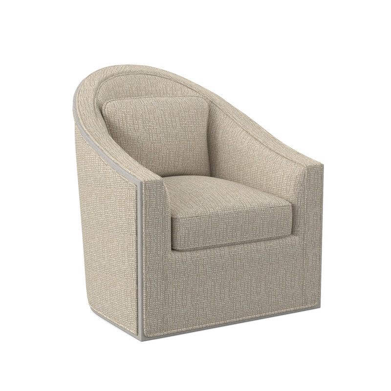 Fauteuil pivotant Academy, Bisque, Steps Stones - Viscose ivoire