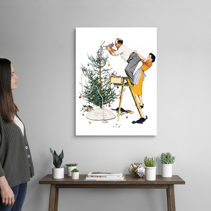 "Norman Rockwell", art mural sur toile, Toile tendue, H 32 po x l 24 po x P 1,25 po