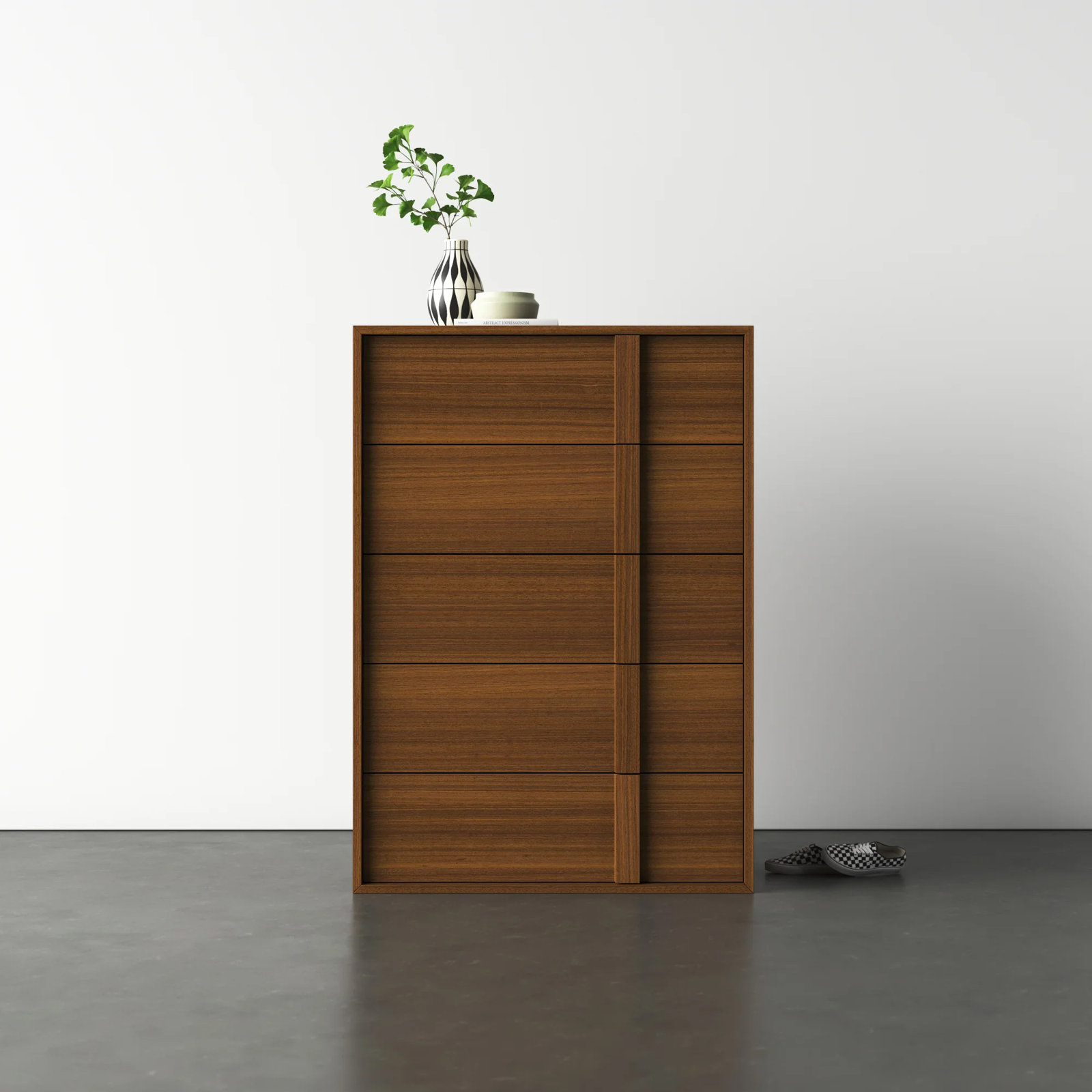 Alvarez 5 Drawer Chest, Walnut
