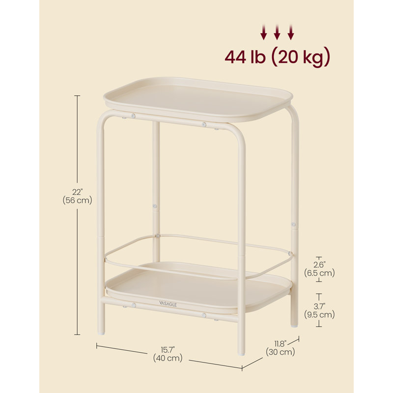 Rondey Tray Top End Table, Beige