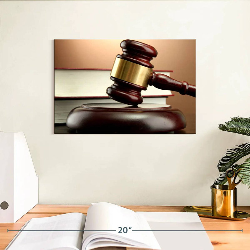 Law, 8" H x 12" W
