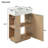 21.6" Bathroom Vanity With Ceramic Sink, Freestanding Modern Right Door Wood Grain Cabinet With Open And Closed Storage For Small Bathrooms-1426265198