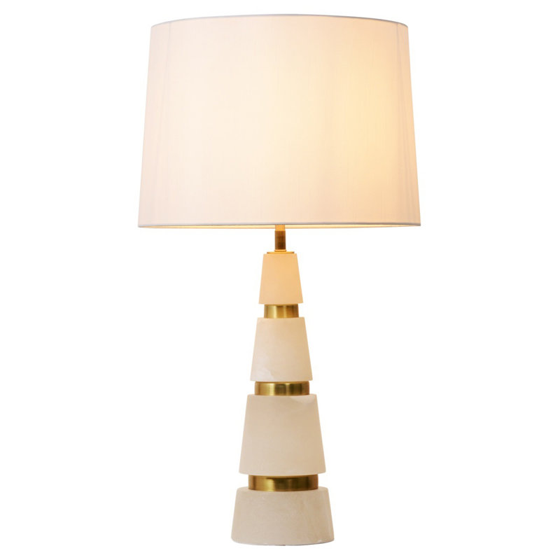 Lycia 28.74" Antique Brass/White Table Lamp