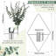4 pots de fleurs suspendus avec eucalyptus artificiel, décoration murale en argent chromé, vase suspendu en métal, porte-plantes d'intérieur moderne, décor de salle de bain géométrique pour le bureau à domicile