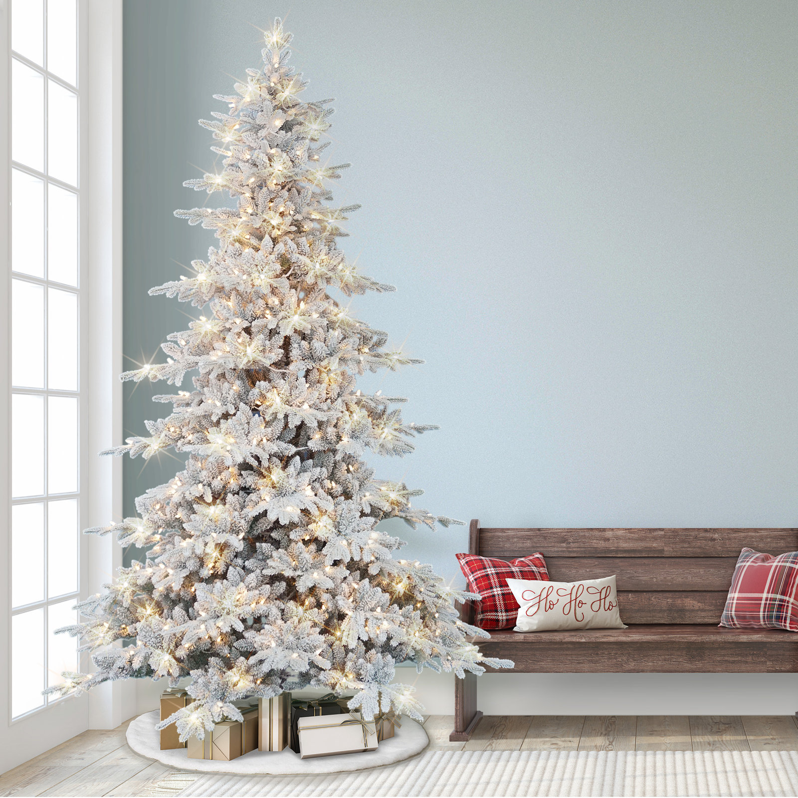 108' Lighted Artificial Fir Christmas Tree