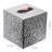 Bathroom Silver Square Tissue Box Cover
