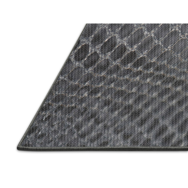 Tapis gris tissé à la machine, Rectangle 5 pi x 7 pi
