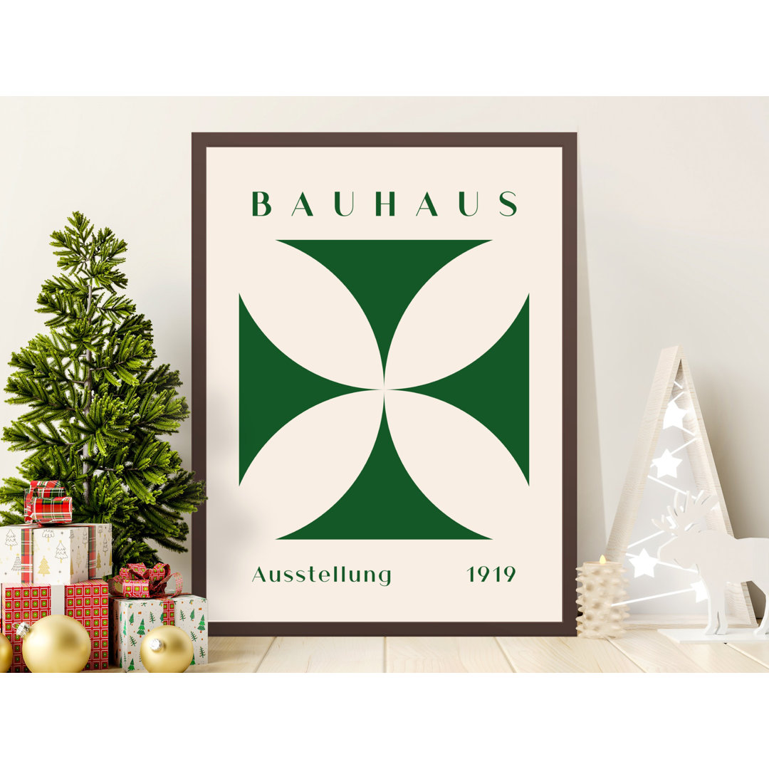 Bauhaus Exhibition 1919 Wall Art, Minimalist Poster, Green Geometric Print, Modern Art Decor, Gallery Wall, Home Decor