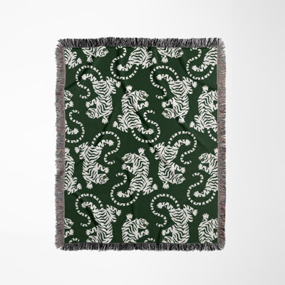 Jeté en mélange de coton Leonard Tiger