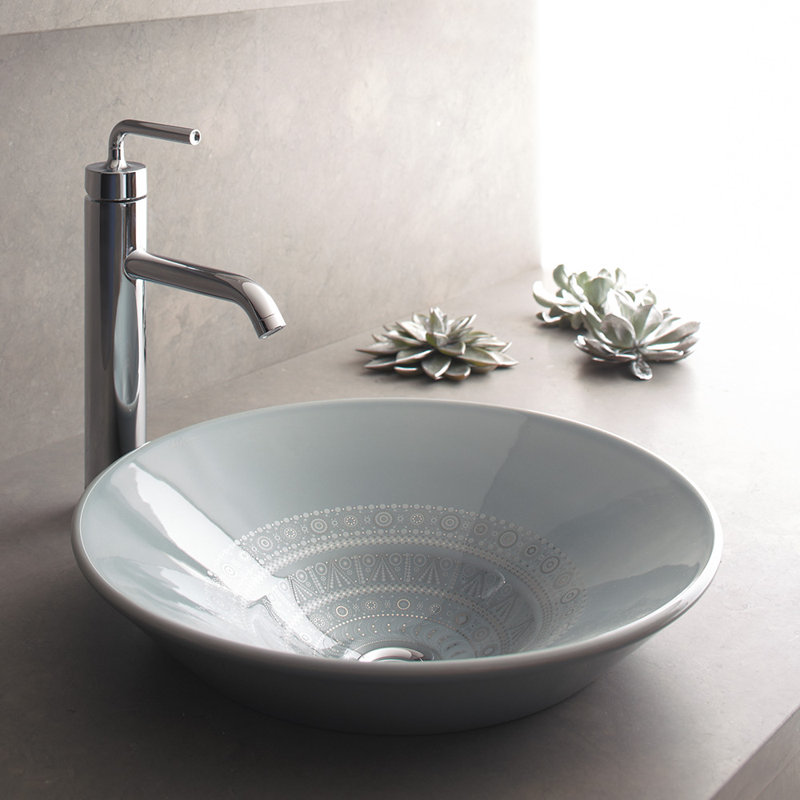 Caravan Nepal Conical Bell Vitreous China Circular Vessel Bathroom Sink