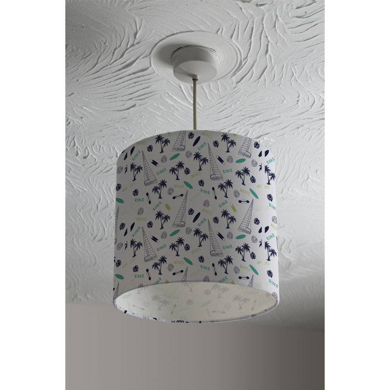 Cotton Drum Lamp Shade ( Uno ), 22cm H x 25cm W x 25cm D