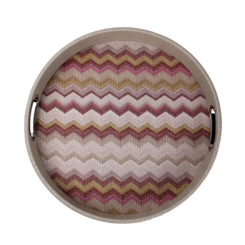 Bellamae Tray, Brown and pink