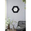 18.5" X 18.5" Hexagon Mirror With Solid Wood Frame, Wall Decor For Living Room Bathroom Hallway, Black-1960588790