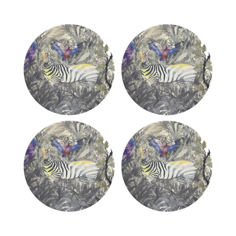 Sous-verres ronds en cuir Arcadia