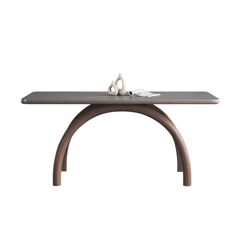 Nordic home rectangular dining table, 29.52"H x 62.99"L x 31.49"W